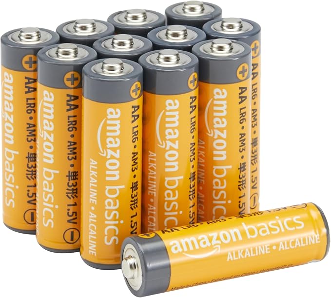 Amazon Basics AA Alkaline Industrial Batteries, 1.5 Volt, 10-Year Shelf Life 12-PACK Amazon Basics AA Alkaline Industrial Batteries, 1.5 Volt, 10-Year Shelf Life 12-PACK